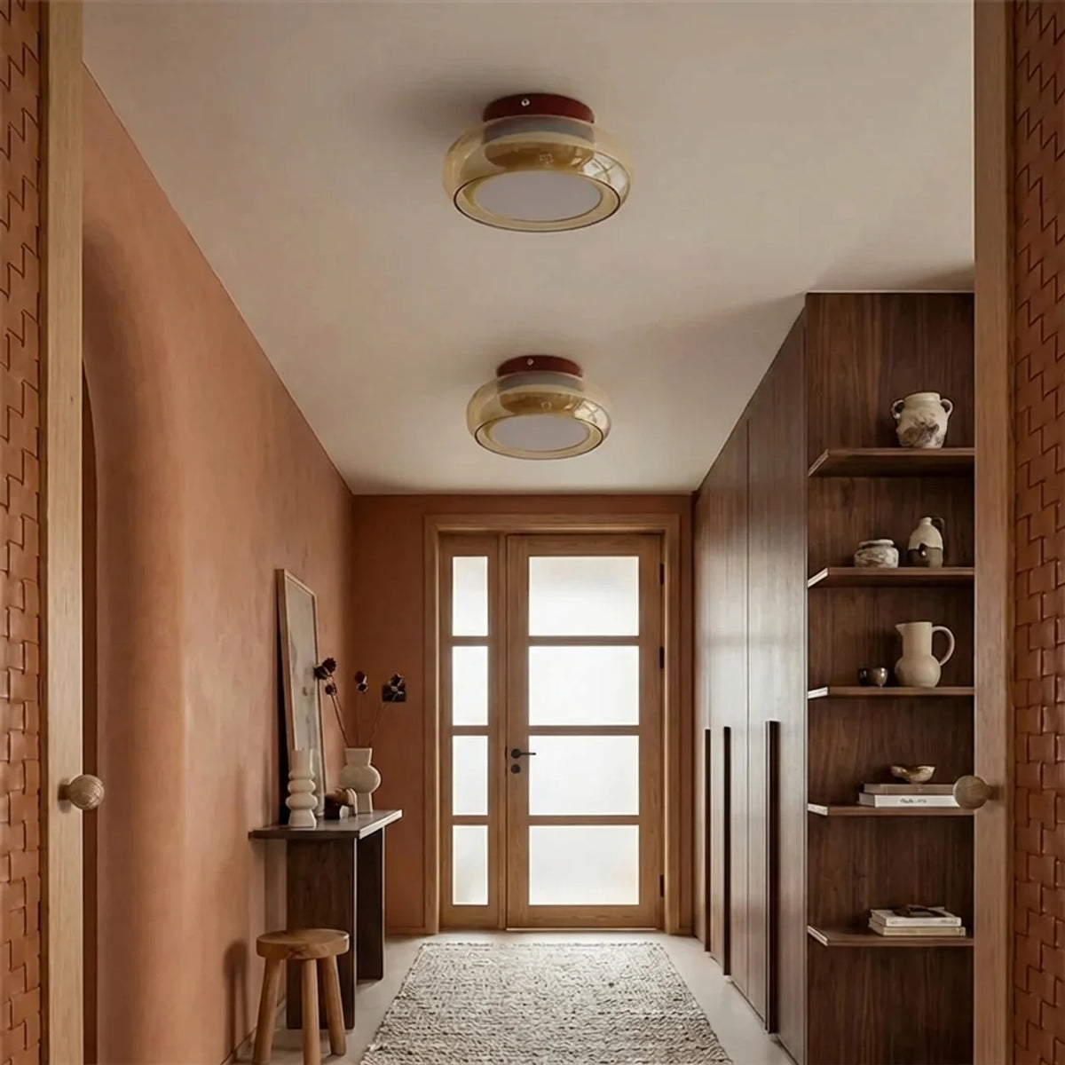 Glass Flush Mount Ceiling Light
