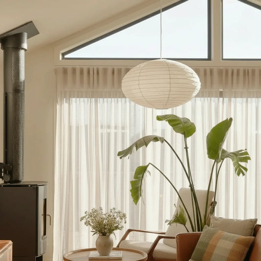 Soft Oval Zen Paper Pendant Light