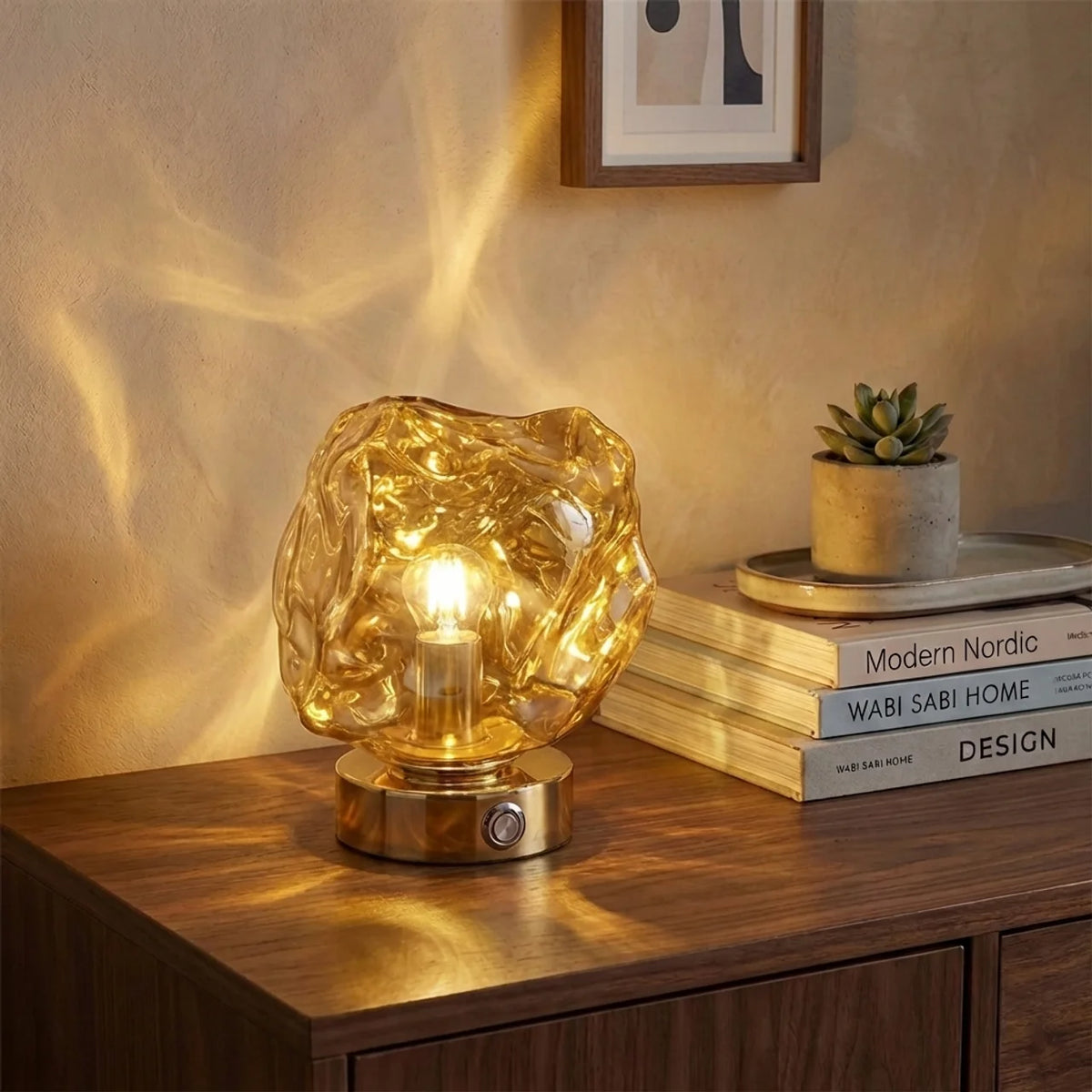 Organic Lava Glass Table Lamp