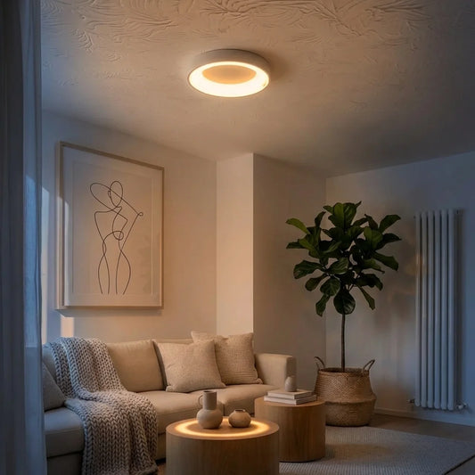 Flush Mount Ceiling Light Hollow Centre LED Design