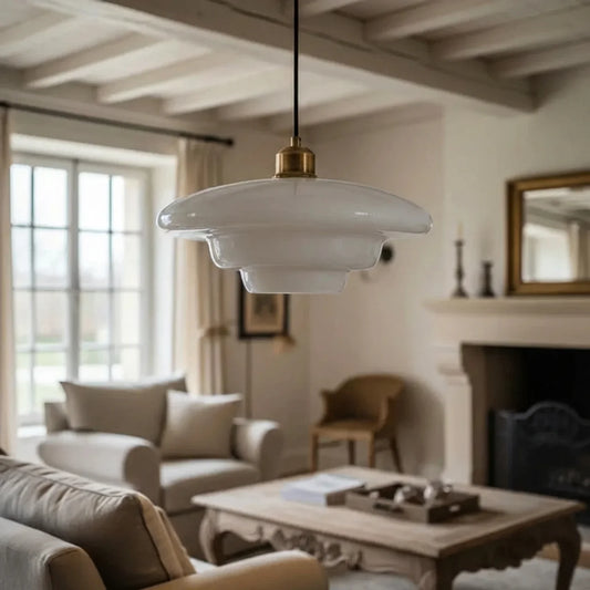 Vintage Clear Glass Pendant Light