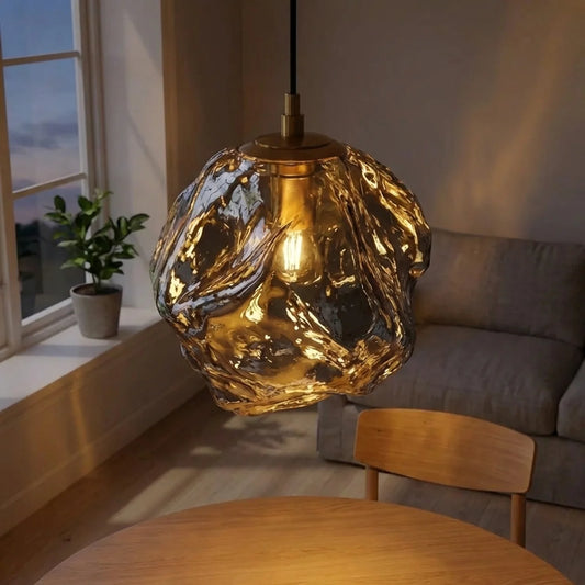 Organic Lava Glass Pendant Light