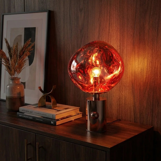 Irregular Metallic Globe Table Lamp
