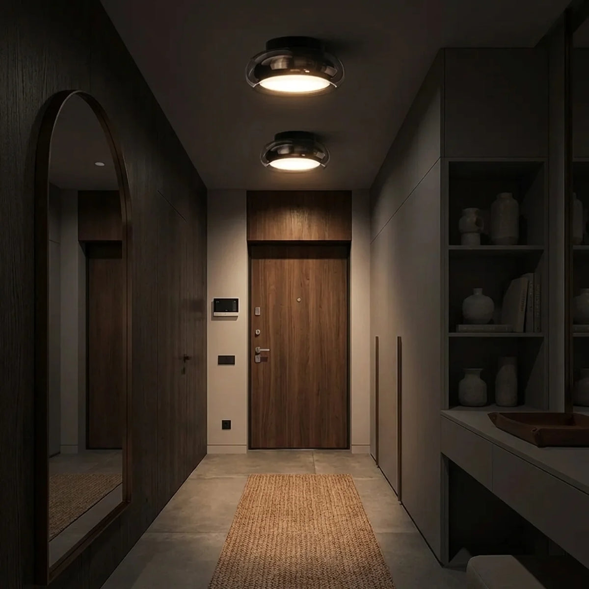 Glass Flush Mount Ceiling Light