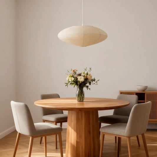 Oval Wabi-Sabi Paper Pendant Light