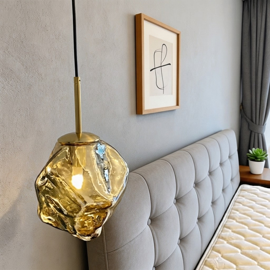 Molten Blown Glass Pendant Light