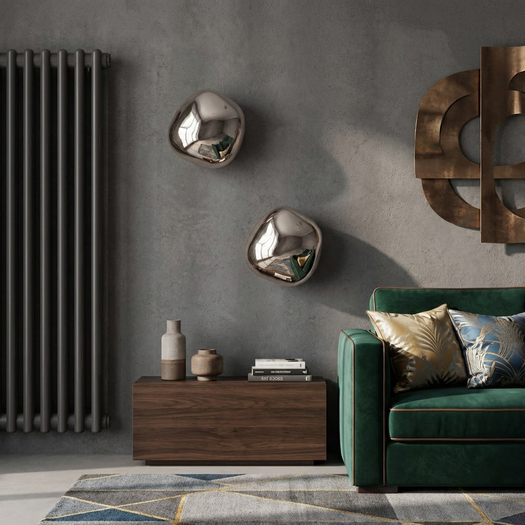 Molten Metallic Glass Effect Wall Light