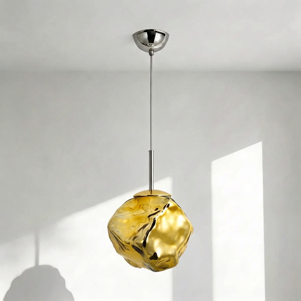 Molten Blown Glass Pendant Light
