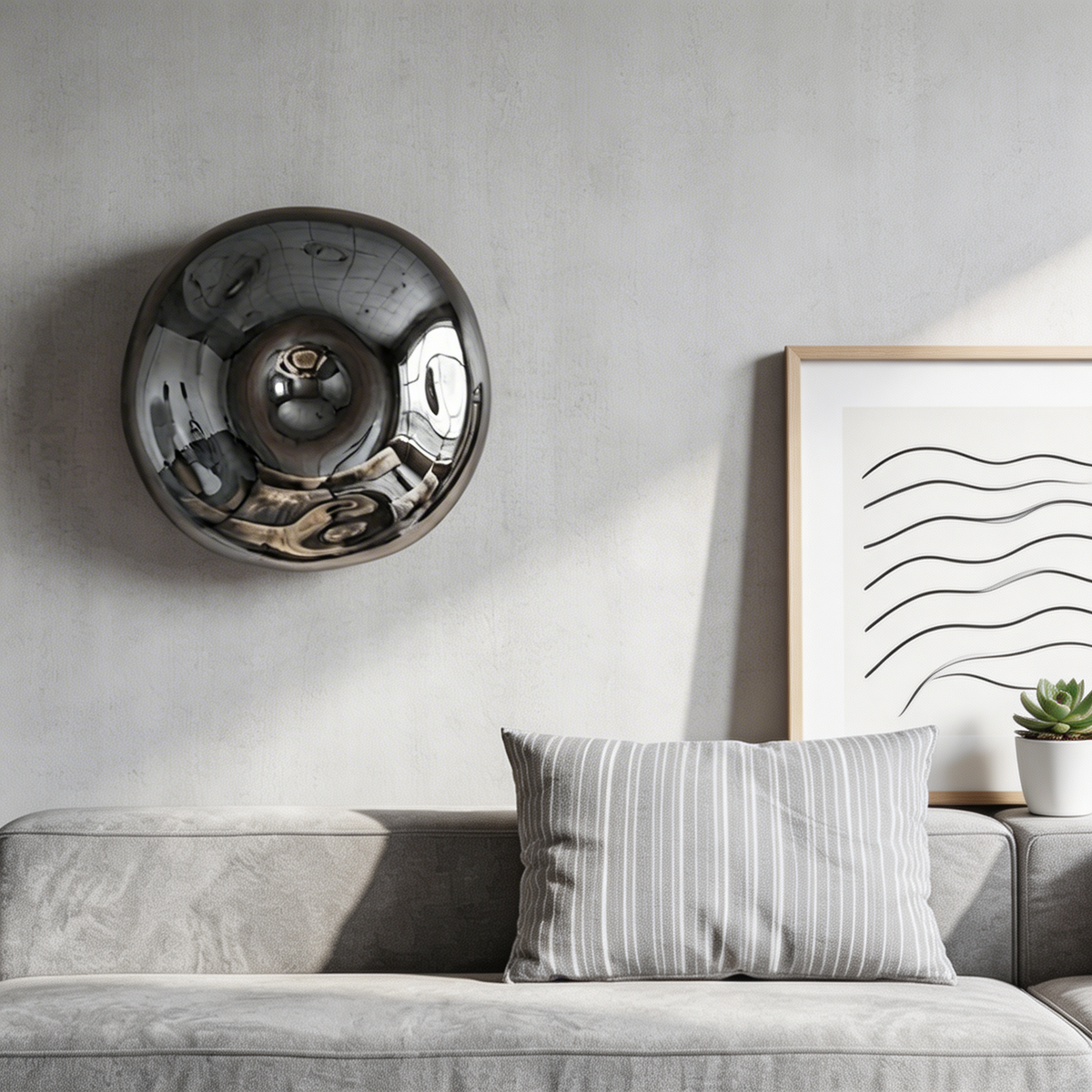 Molten Metallic Glass Effect Wall Light