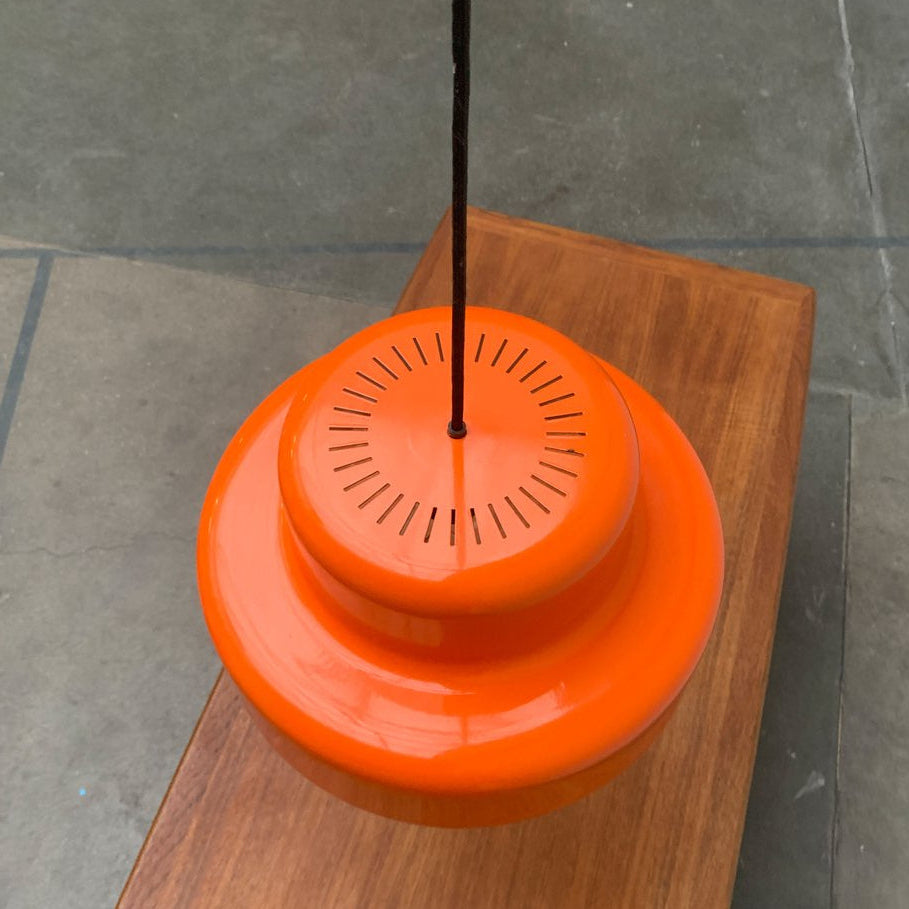 Coloured Glass Pendant Light, Bowl Form, Bauhaus Style