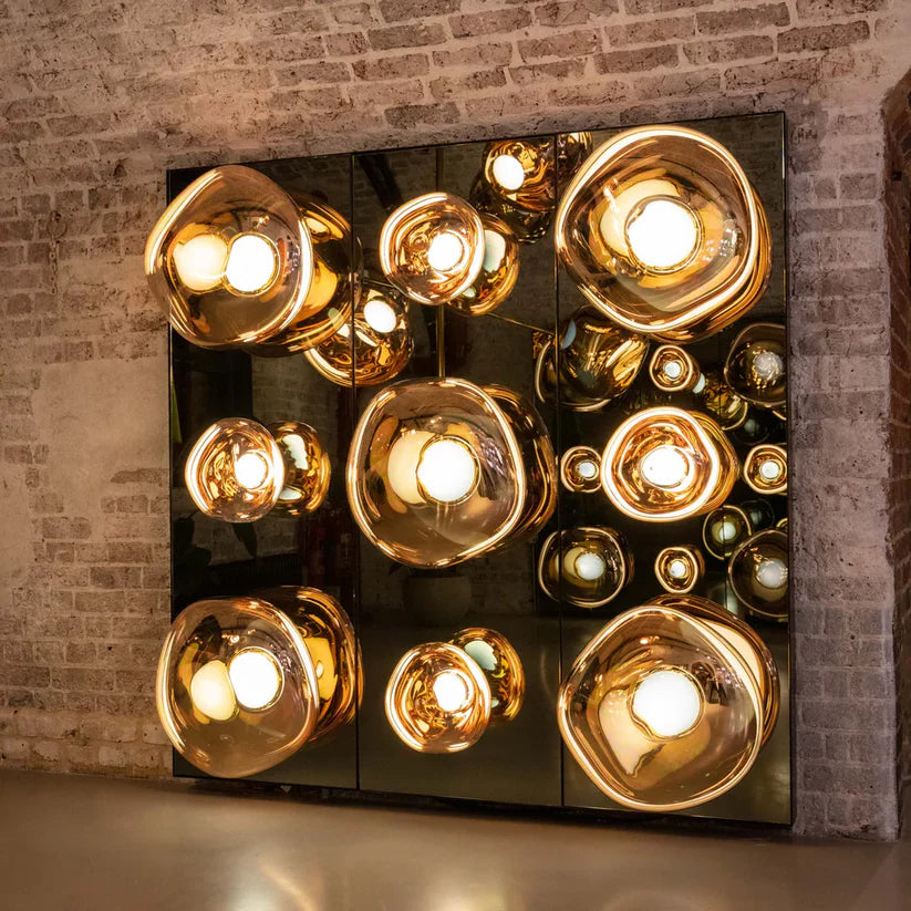 Molten Metallic Glass Effect Wall Light